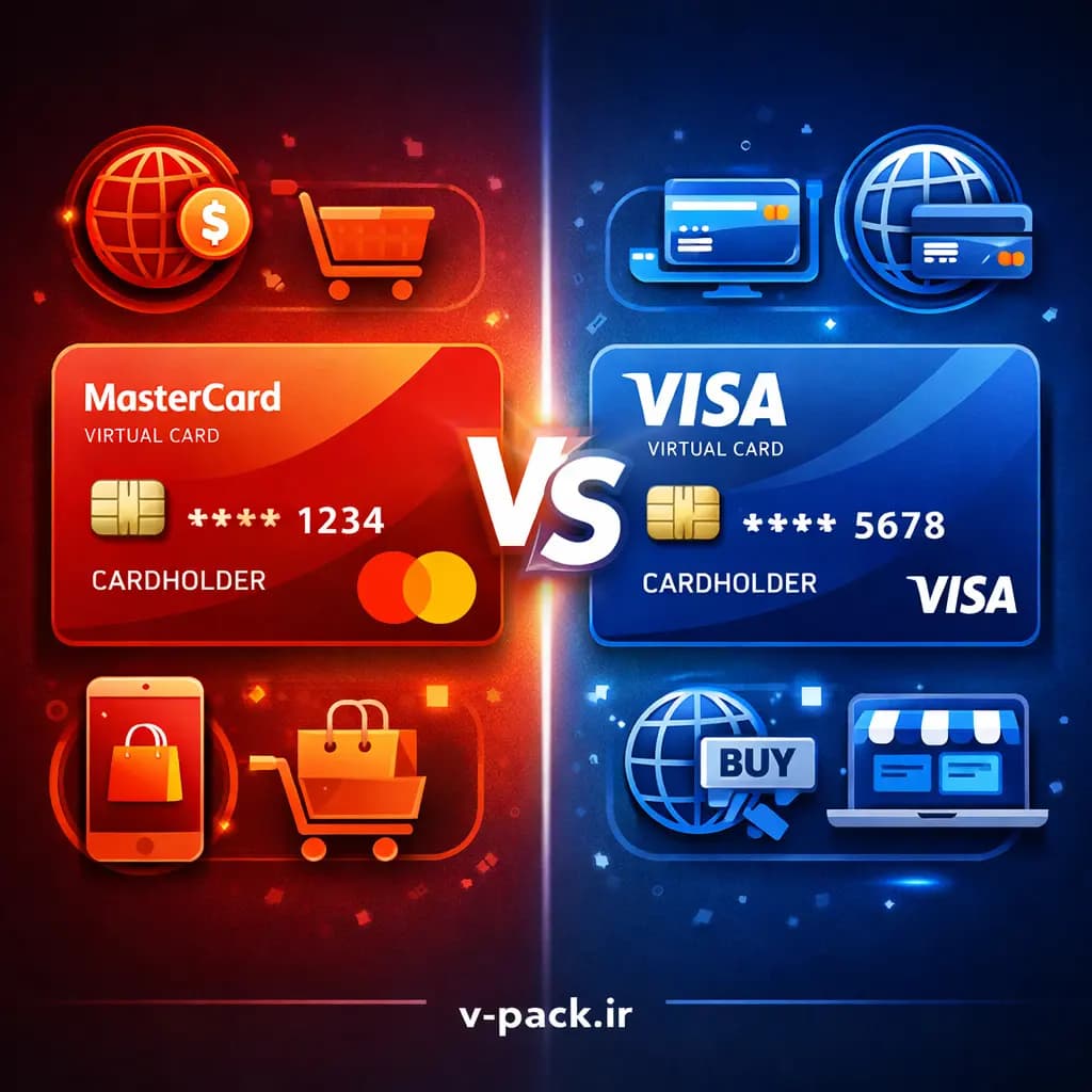 مستر کارت و ویزا کارت مجازی: تفاوت‌ها و کاربردها