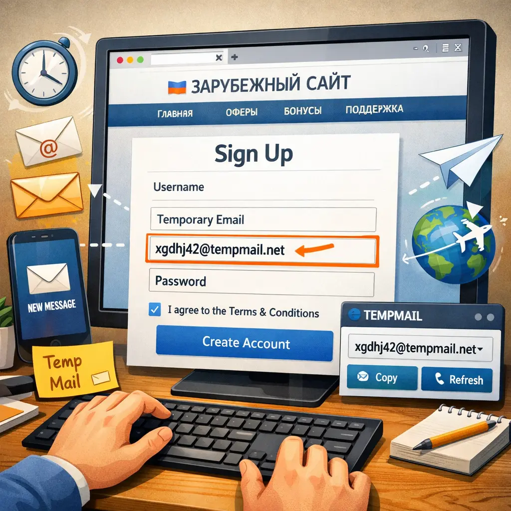 آموزش استفاده از ایمیل موقت برای ثبتنام در سایتهای خارجی