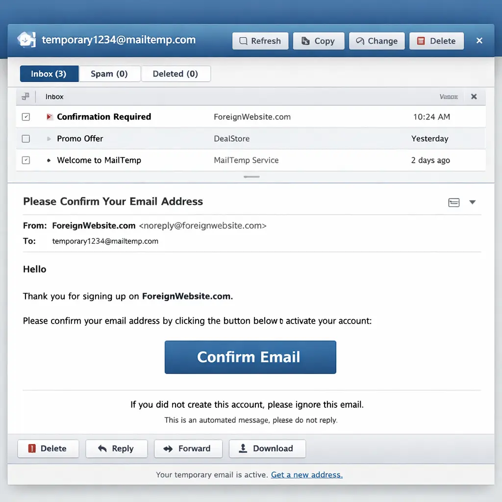 آموزش استفاده از ایمیل موقت برای ثبتنام در سایتهای خارجی